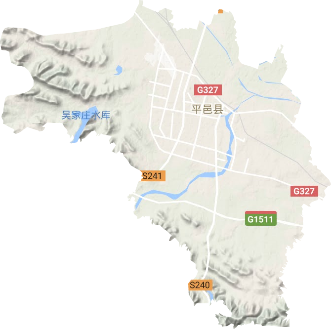 平邑街道地形地图