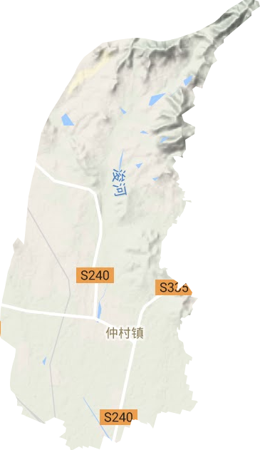 仲村镇地形地图