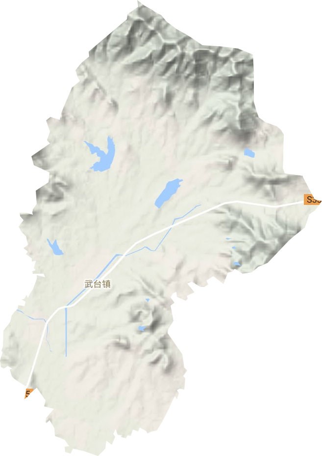 武台镇地形地图
