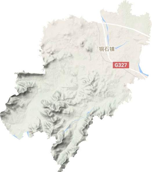 铜石镇地形地图