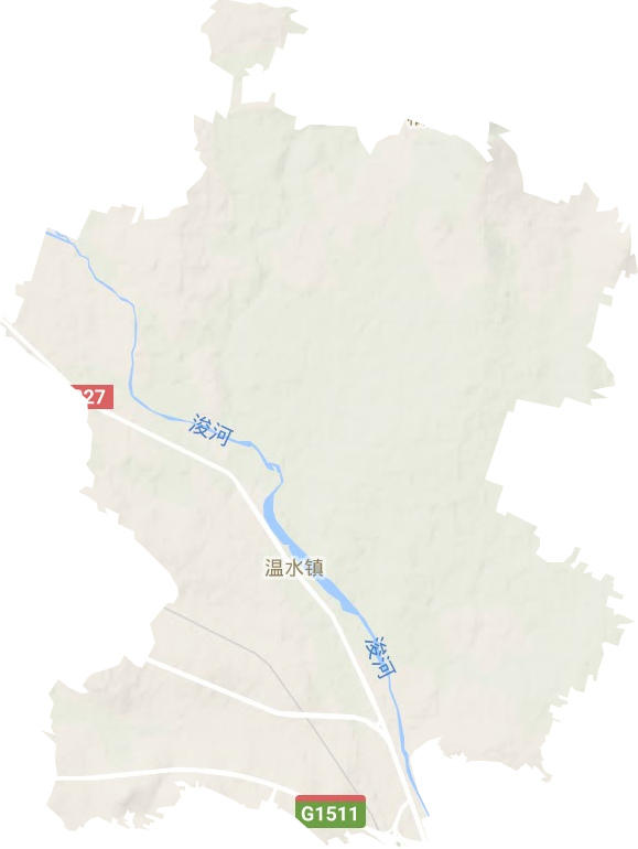 温水镇地形地图