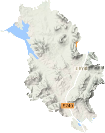 流峪镇地形地图