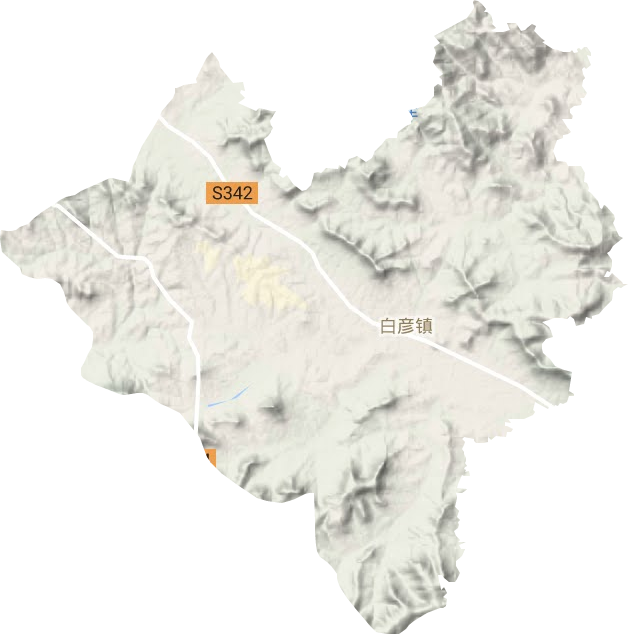 白彦镇地形地图