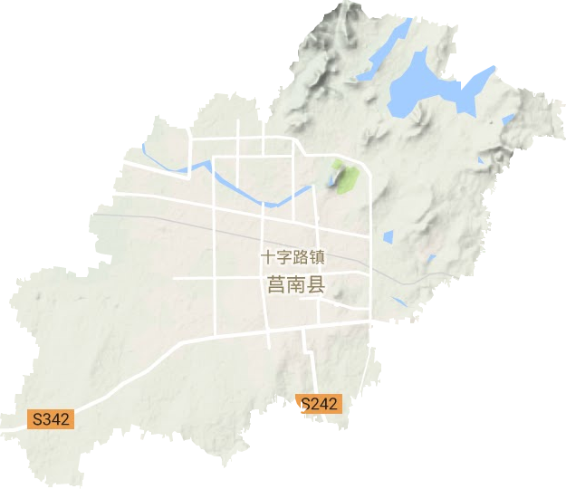 十字路街道地形地图