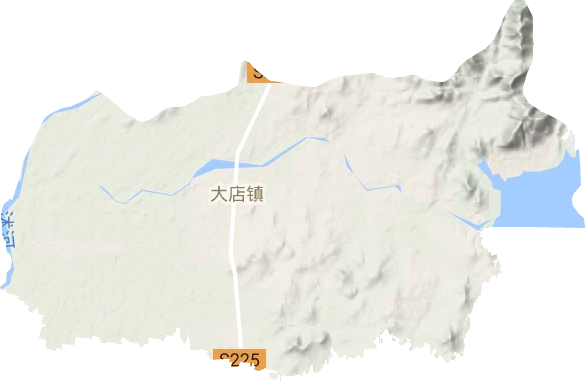 大店镇地形地图