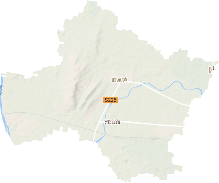 岭泉镇地形地图