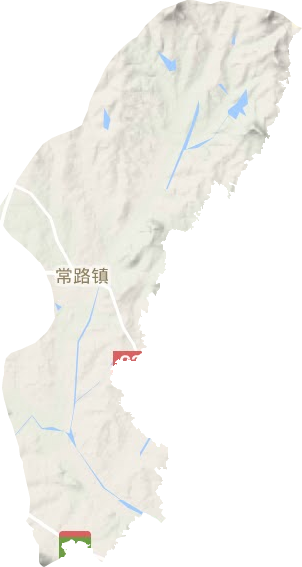 常路镇地形地图