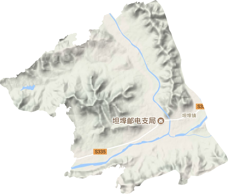 坦埠镇地形地图