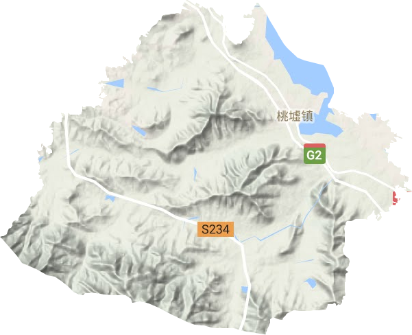 桃墟镇地形地图