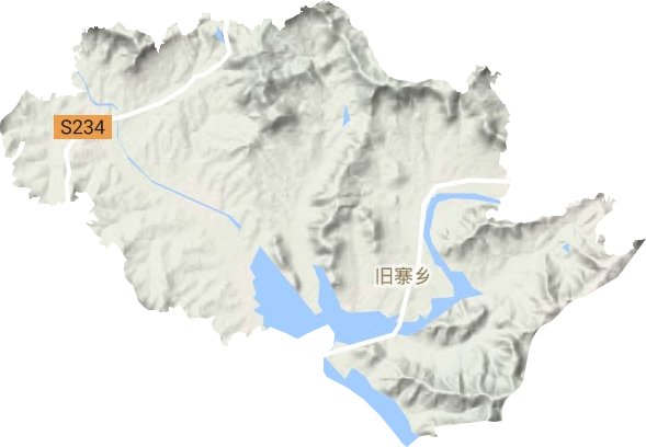 旧寨乡地形地图