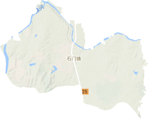 石门镇地形地图