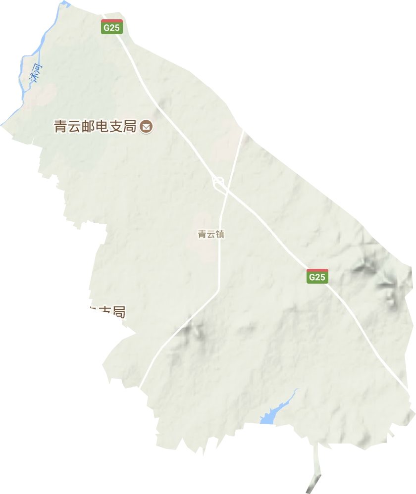 青云镇地形地图