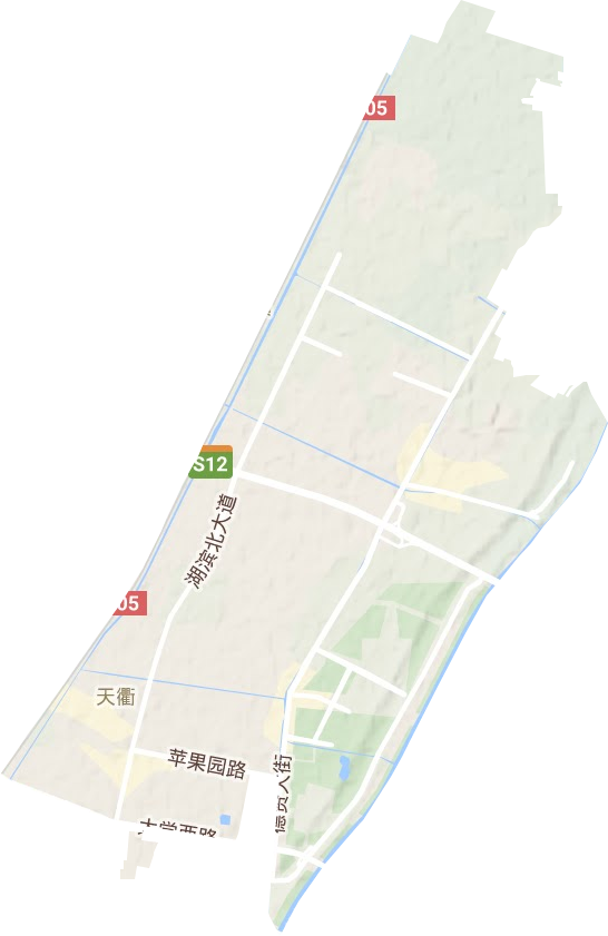 天衢街道地形地图