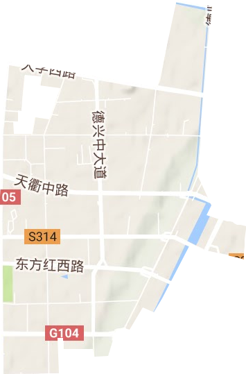 广川街道地形地图