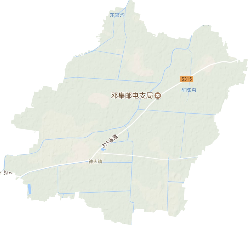 神头镇地形地图