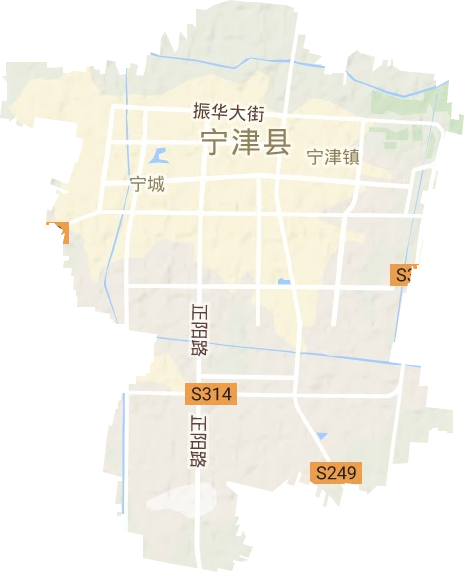 宁城街道地形地图