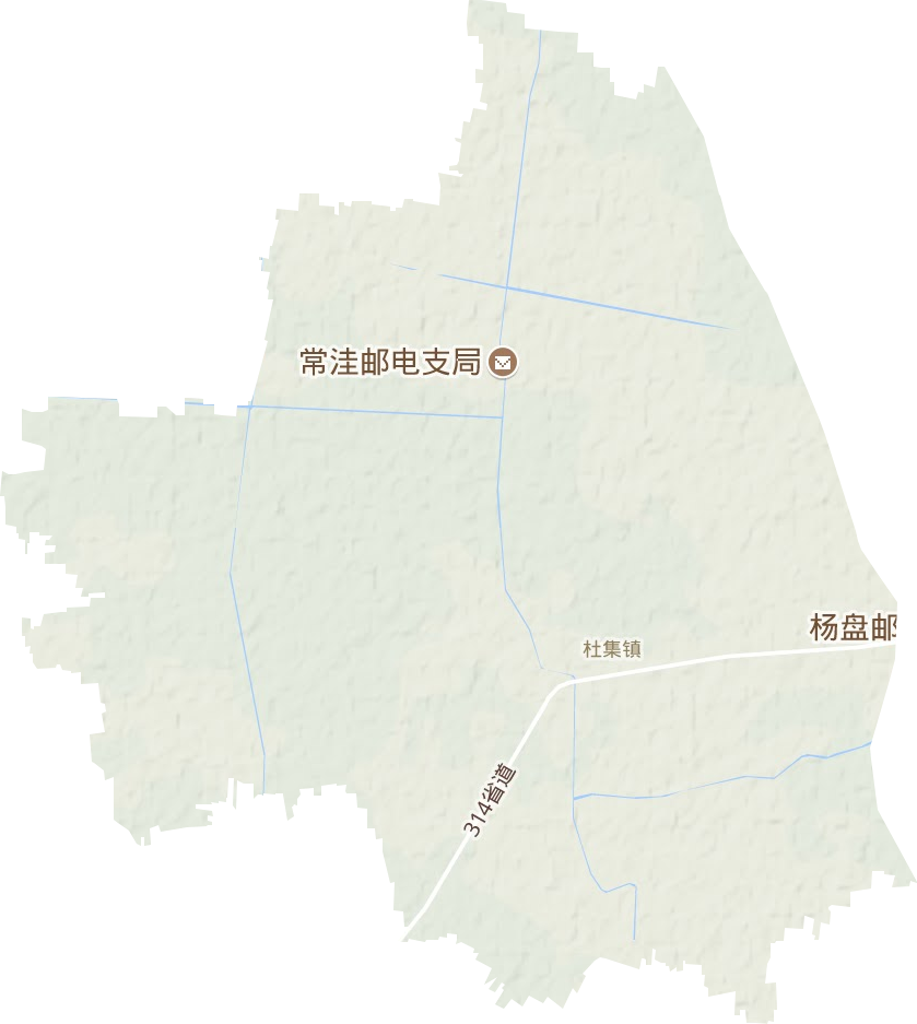 杜集镇地形地图
