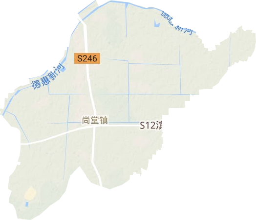 尚堂镇地形地图