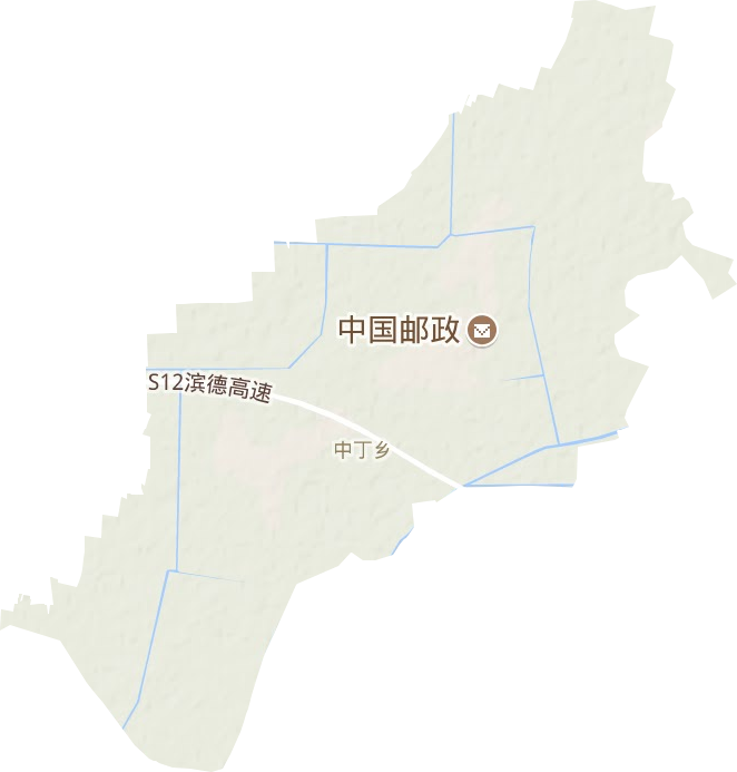 中丁乡地形地图