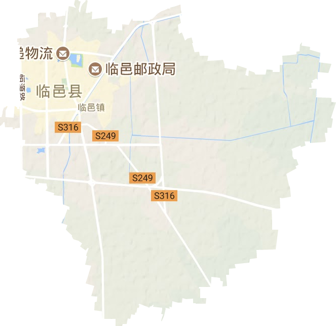 邢侗街道地形地图