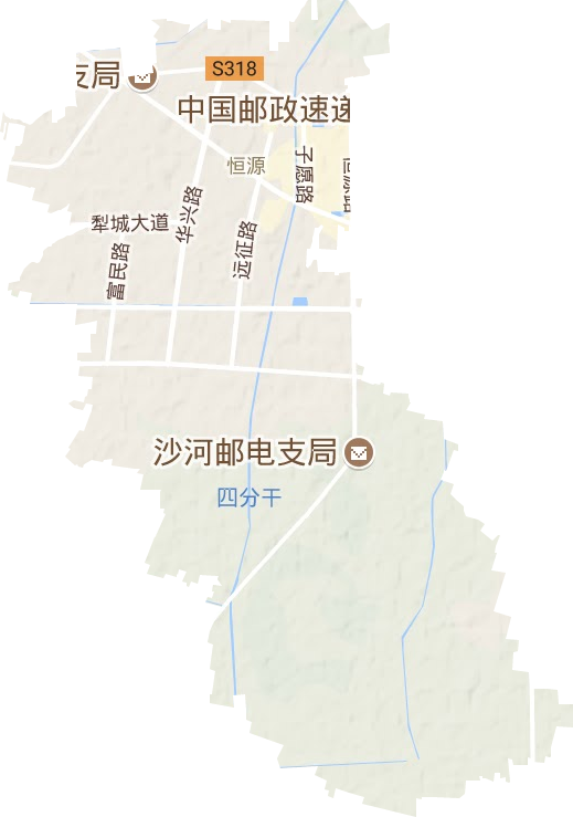 恒源街道地形地图