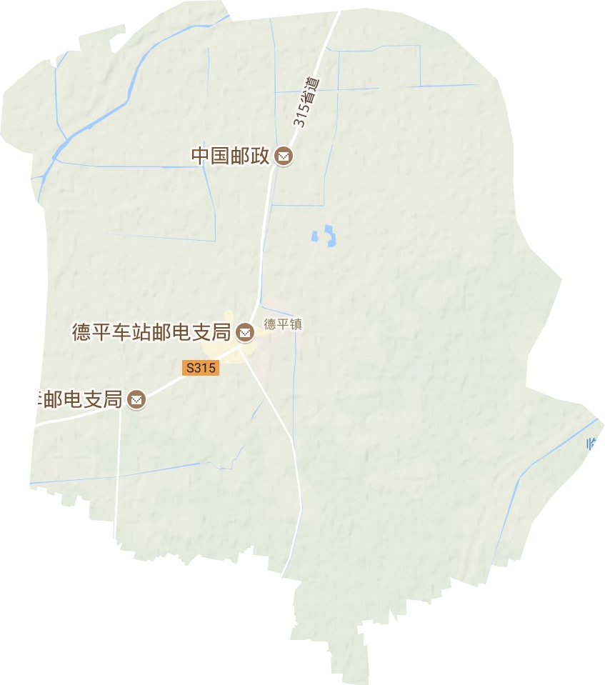 德平镇地形地图