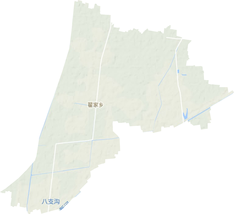 翟家镇地形地图