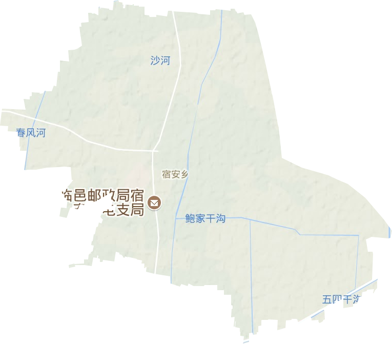 宿安乡地形地图