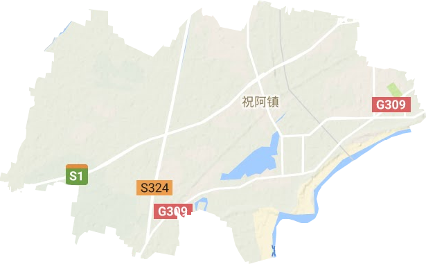 祝阿镇地形地图