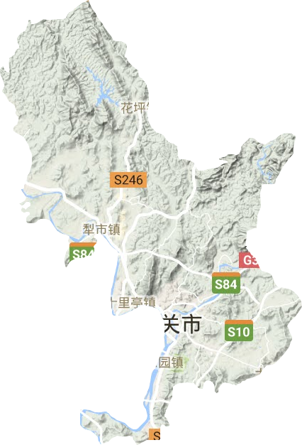 浈江区地形地图