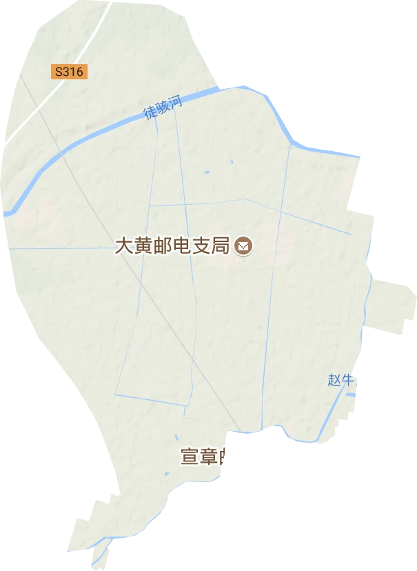 大黄乡地形地图