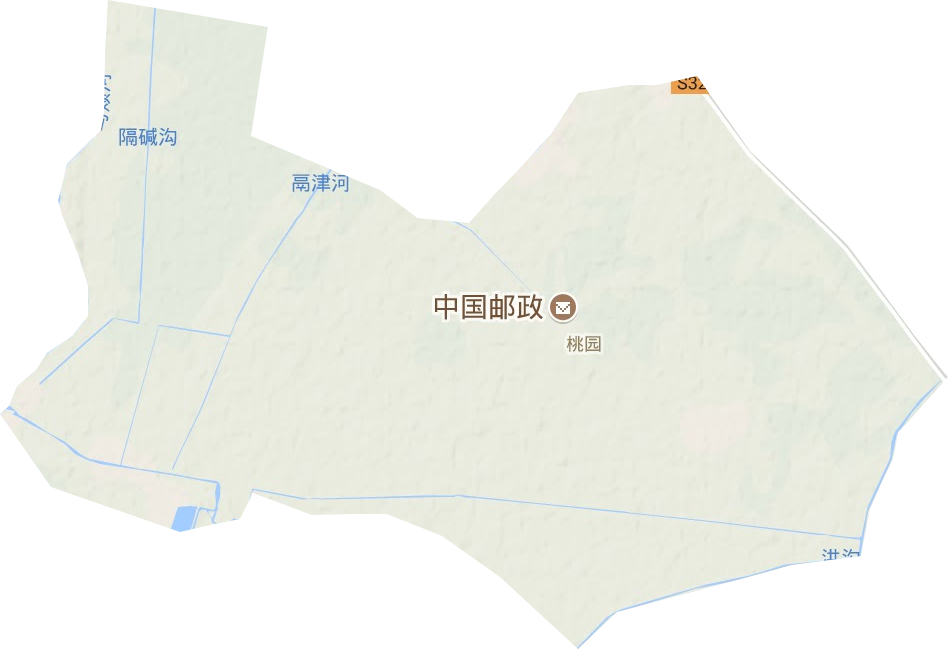 桃园街道地形地图