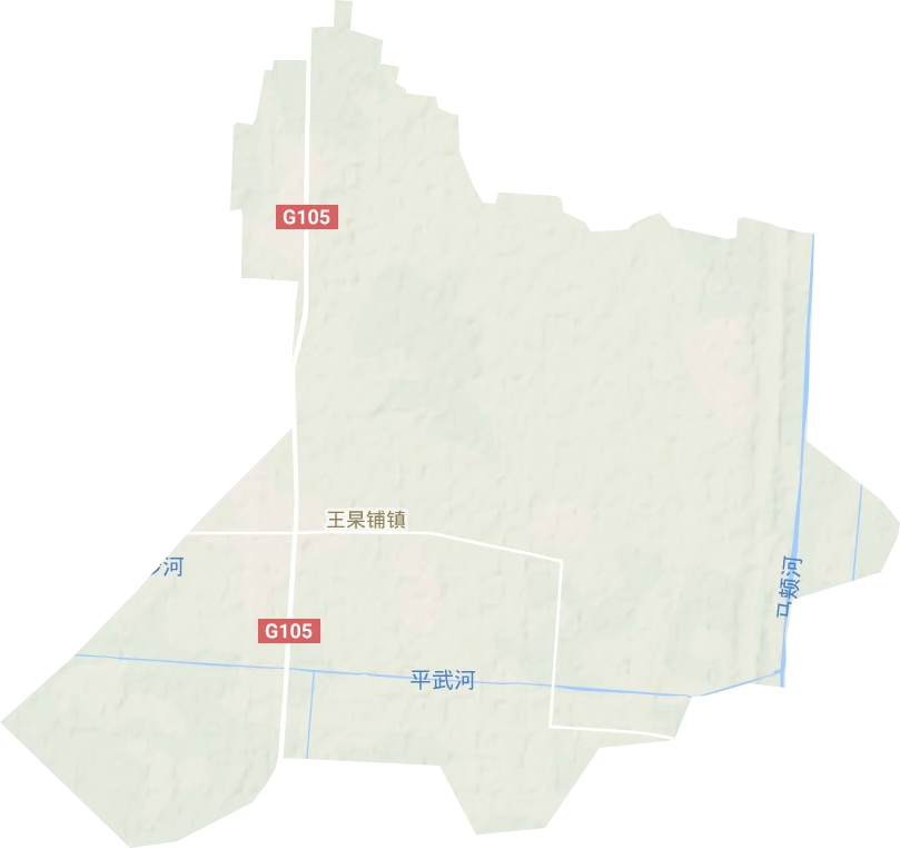王杲铺镇地形地图