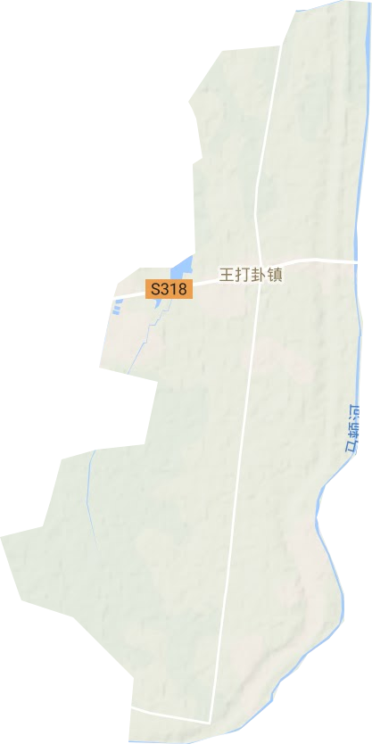 王打卦镇地形地图