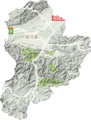 始兴县地形地图