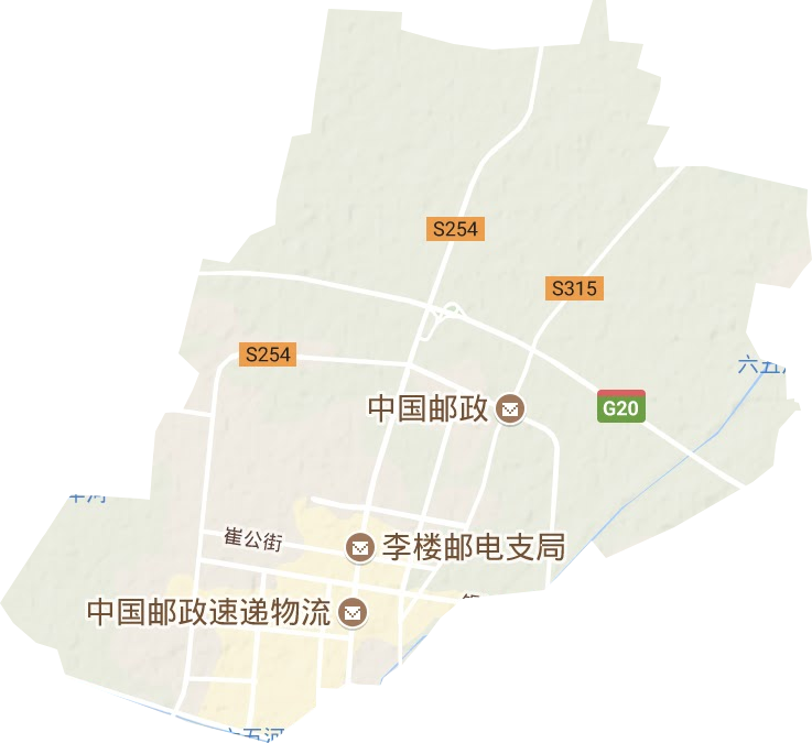 北城街道地形地图