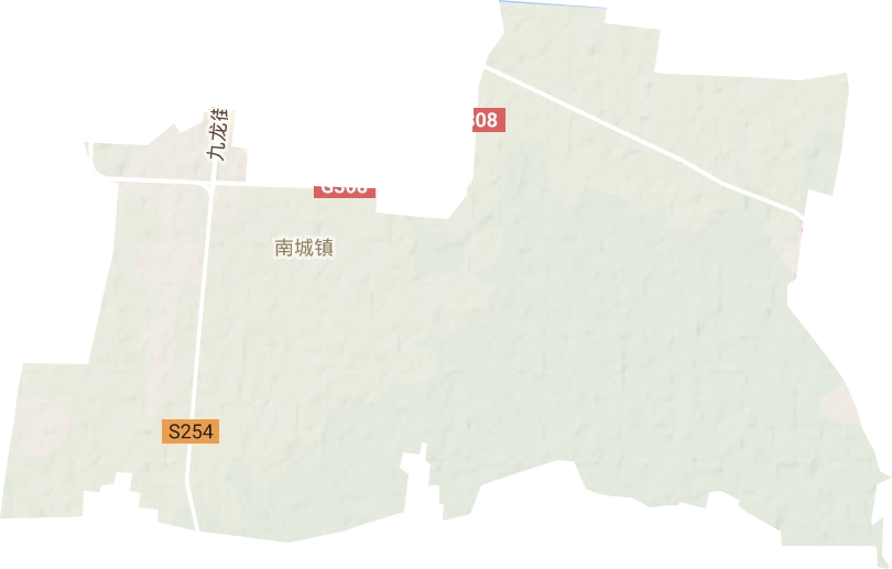 南城镇地形地图