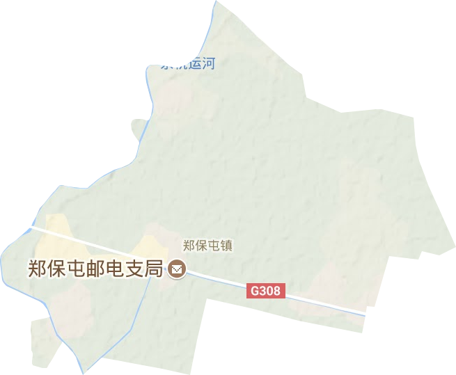 郑保屯镇地形地图