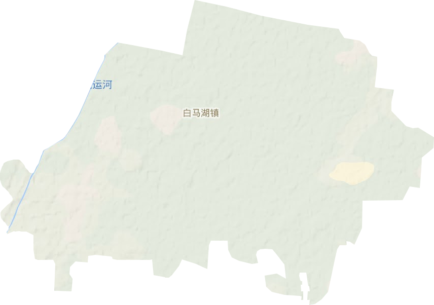 白马湖镇地形地图