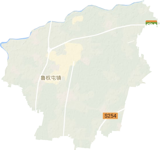 鲁权屯镇地形地图