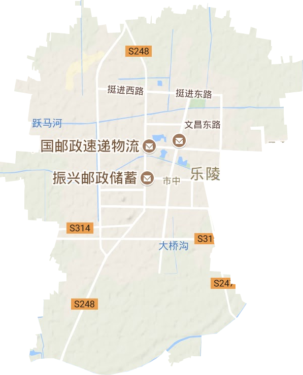 市中街道地形地图