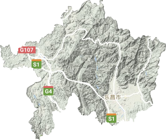 乐昌市地形地图