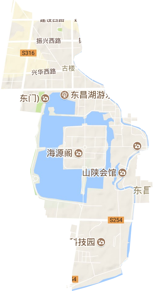 古楼街道地形地图