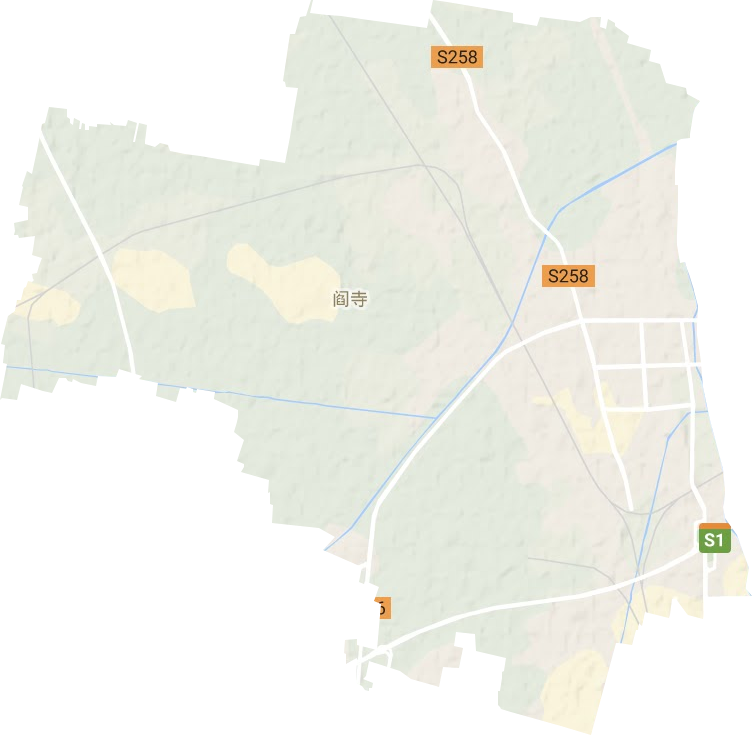 阎寺街道地形地图