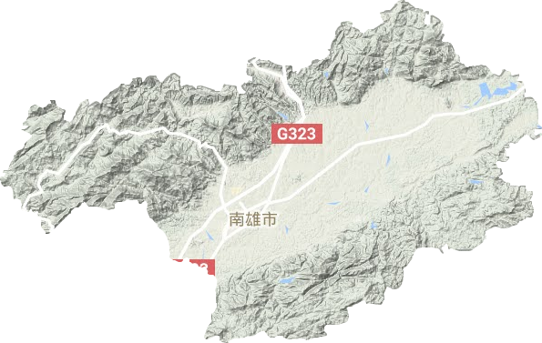 南雄市地形地图