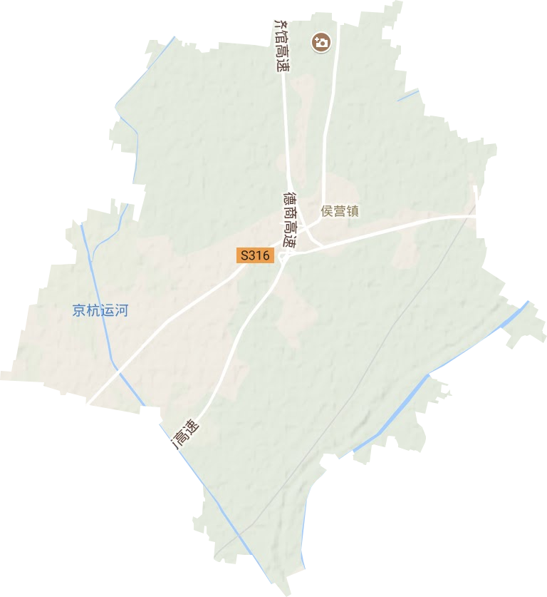 侯营镇地形地图