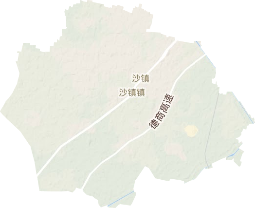 沙镇镇地形地图
