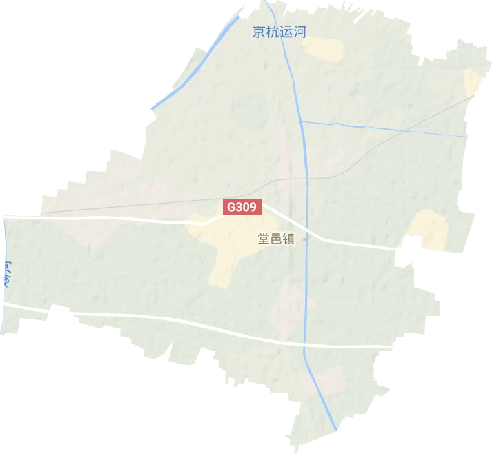 堂邑镇地形地图