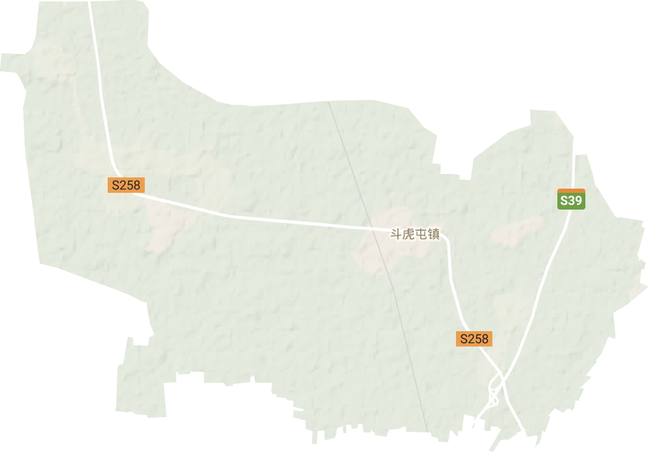 斗虎屯镇地形地图