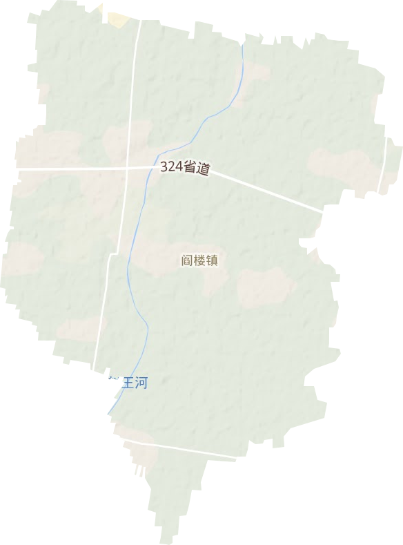 阎楼镇地形地图